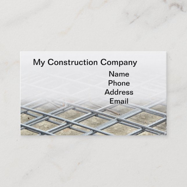 Reinforced Steel Foundation Bars Business Card (Front)