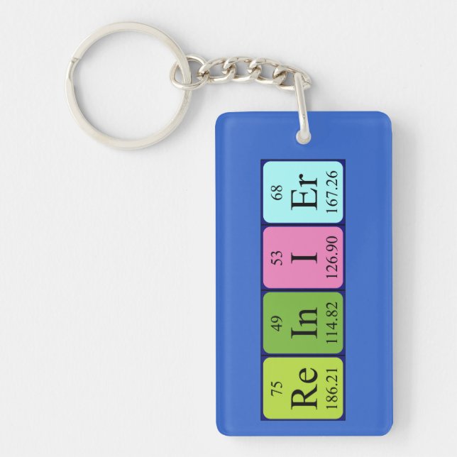 Reinier periodic table name keyring (Front)