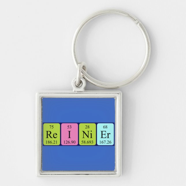 Reinier periodic table name keyring (Front)