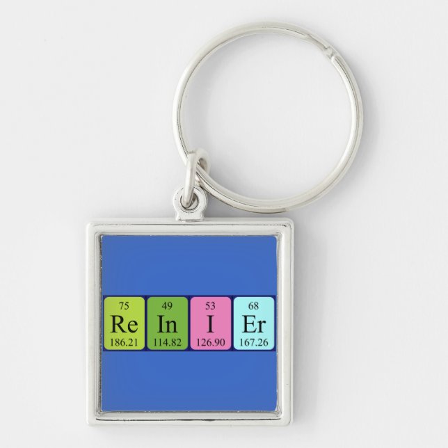 Reinier periodic table name keyring (Front)