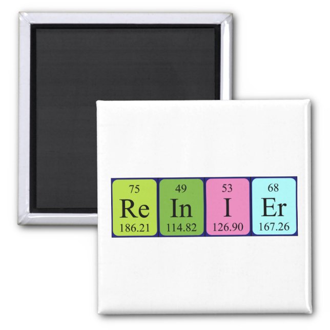 Reinier periodic table name magnet (Front)