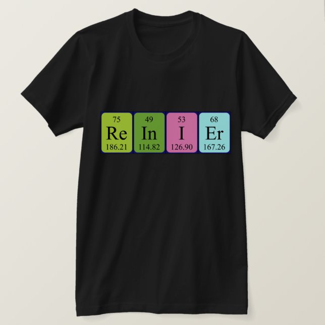 Reinier periodic table name shirt (Design Front)