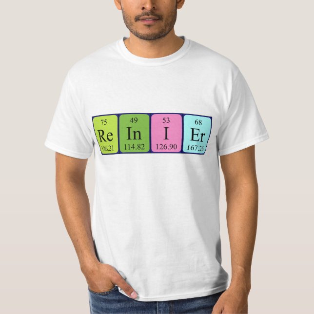 Reinier periodic table name shirt (Front)