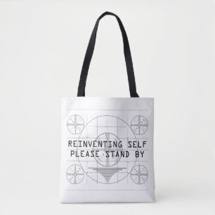 Reinventing Self Funny with Test Pattern Tote Bag