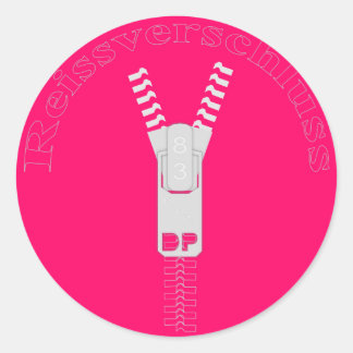 Reissverschluss Classic Round Sticker