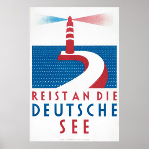 Reist and die deutsche See Germany Vintage Poster