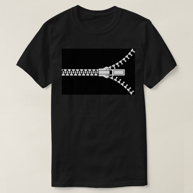 Reiverschlu Zipper funny Design Geschenk T-Shirt (Design Front)
