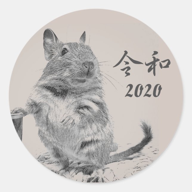 Reiwa Memorial 2020 ▷ DEGU ▷ Classic Round Sticker (Front)
