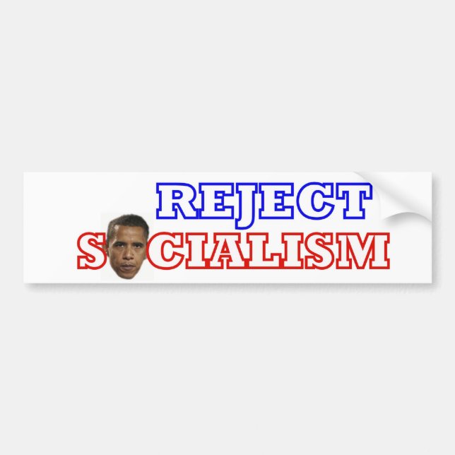 Reject Obama's Socialism Bumper Sticker (Front)
