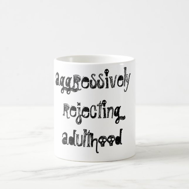 rejecting adulthood coffee mug (Center)