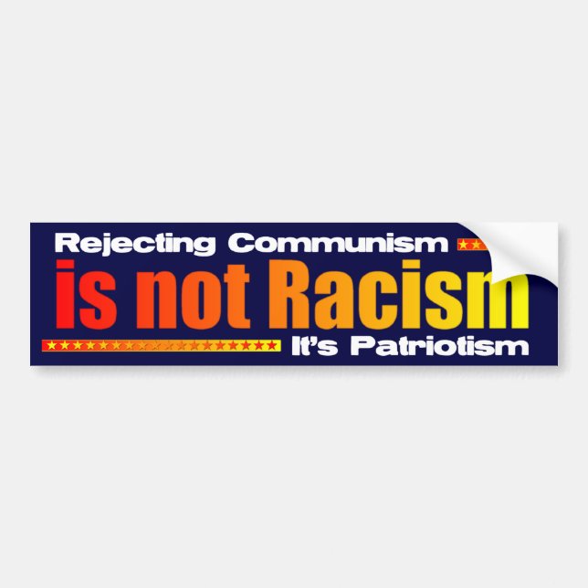 Rejecting Communism Bumper Sticker (Front)