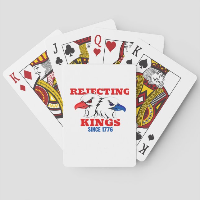 Rejecting Kings Since 1776 Classic Creative Design Playing Cards (Back)