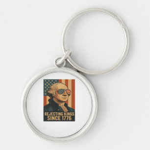 Rejecting Kings Since 1776 Classic Vintage Graphic Key Ring