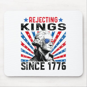 Rejecting Kings Since 1776 Distressed Usa Flag Vin Mouse Mat