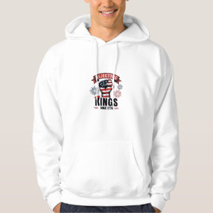 Rejecting Kings Since 1776 Patriotic Aesthetic Hoodie