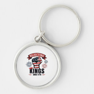 Rejecting Kings Since 1776 Patriotic Aesthetic Key Ring