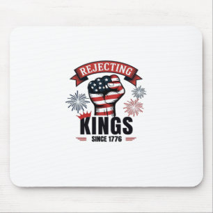 Rejecting Kings Since 1776 Patriotic Aesthetic Mouse Mat