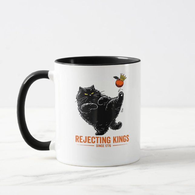 Rejecting Kings Since 1776 Patriotic Flag Design Mug (Left)