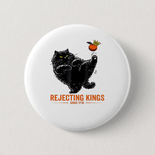 Rejecting Kings Since 1776 Patriotic USA Flag 6 Cm Round Badge