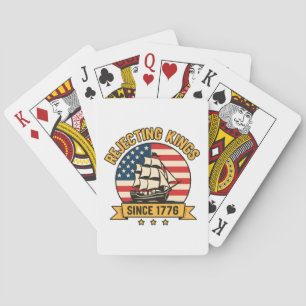 Rejecting Kings Since 1776 Vintage Patriotic USA Playing Cards