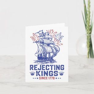 Rejecting Since 1776 American Flag Usa 4th Of July Card