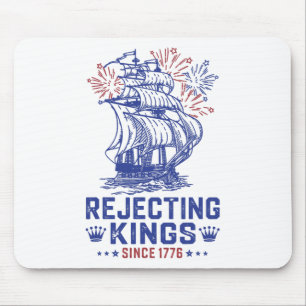 Rejecting Since 1776 American Flag Usa 4th Of July Mouse Mat