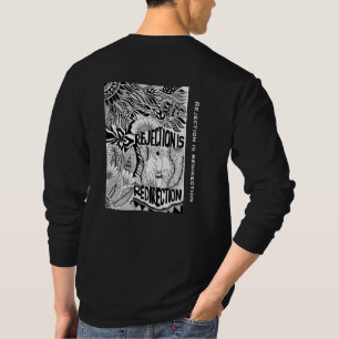 Rejection - Black and White Surreal Botanical Art T-Shirt