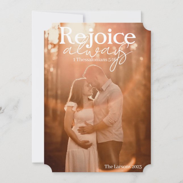 Rejoice Always Holiday Card (Front)