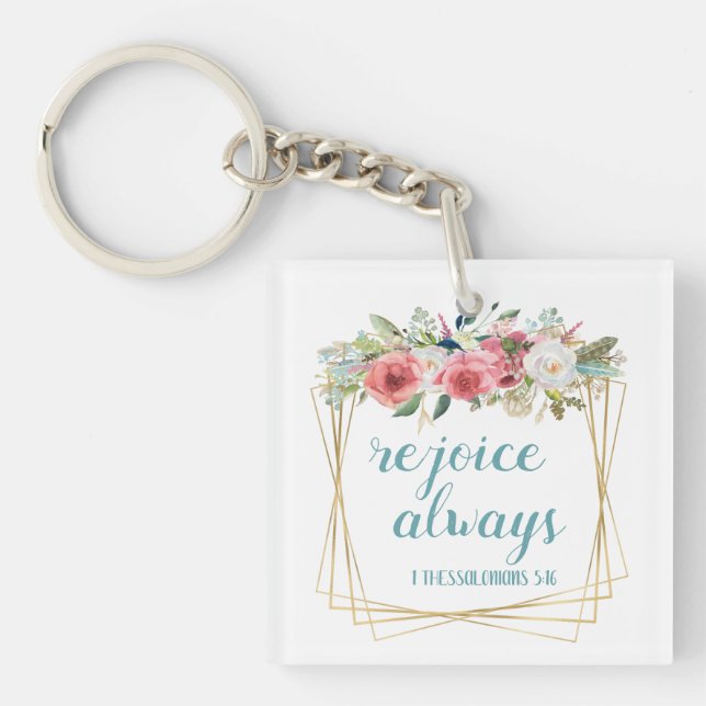 Rejoice Always Key Ring (Front)