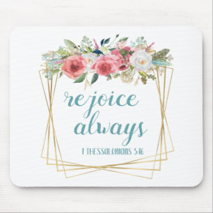 Rejoice Always Mouse Mat