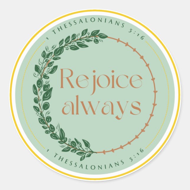 Rejoice always sticker (Front)