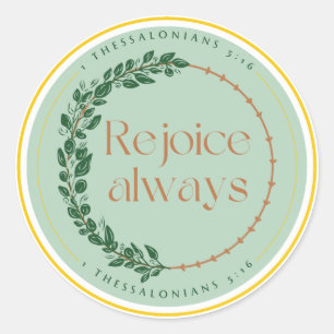 Rejoice always sticker
