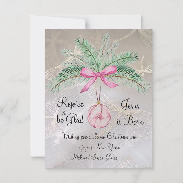 Rejoice and be Glad Flat Christmas Card (Front)