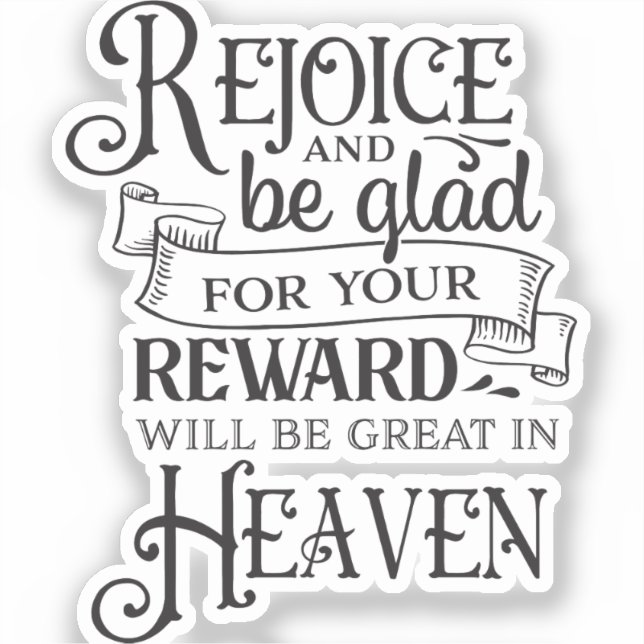 "Rejoice and Be Glad" Inspirational Christian (Front)