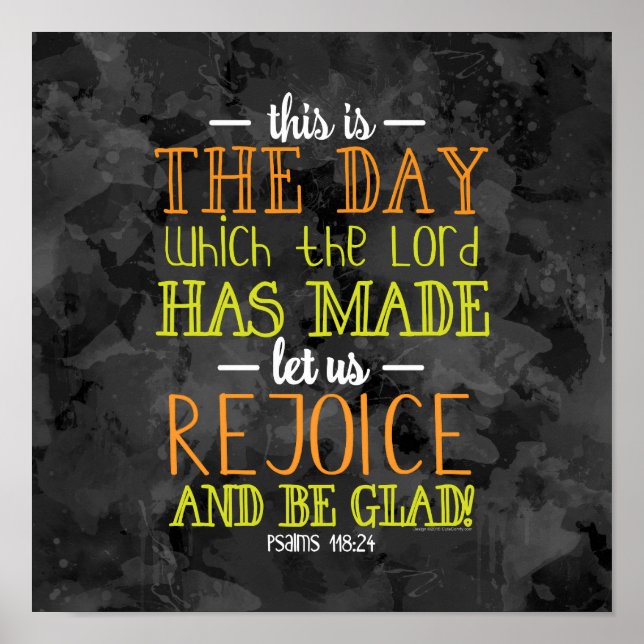 Rejoice and Be Glad Typography Bible Verse Modern Poster (Front)