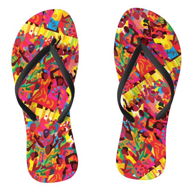 Rejoice And Feel The Holy Spirit Throw Pillow Flip Flops (Footbed)