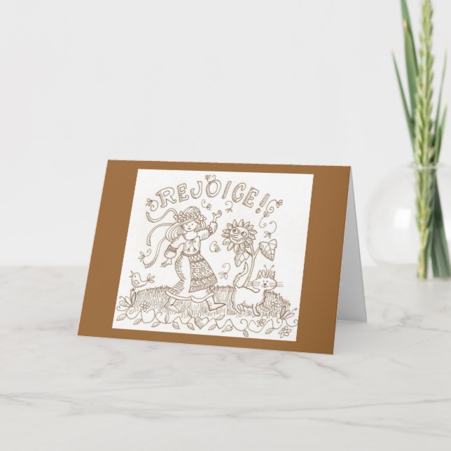 Rejoice Birthday Greeting Card (Front)