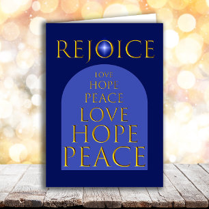 Rejoice Christian Religious Christmas Holiday Card