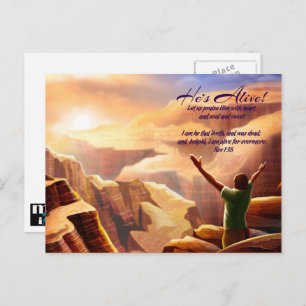 Rejoice. Christian Religious Custom Easter  Holiday Postcard