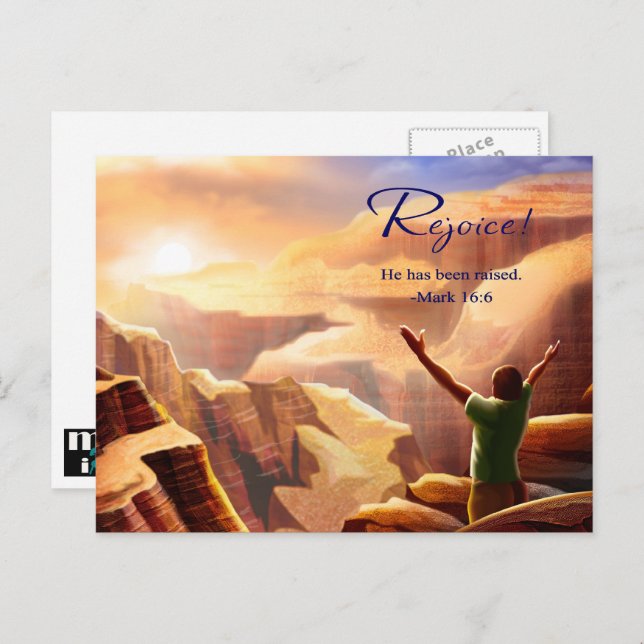 Rejoice. Christian Religious Easter  Holiday Postcard (Front/Back)