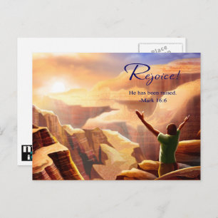 Rejoice. Christian Religious Easter  Holiday Postcard