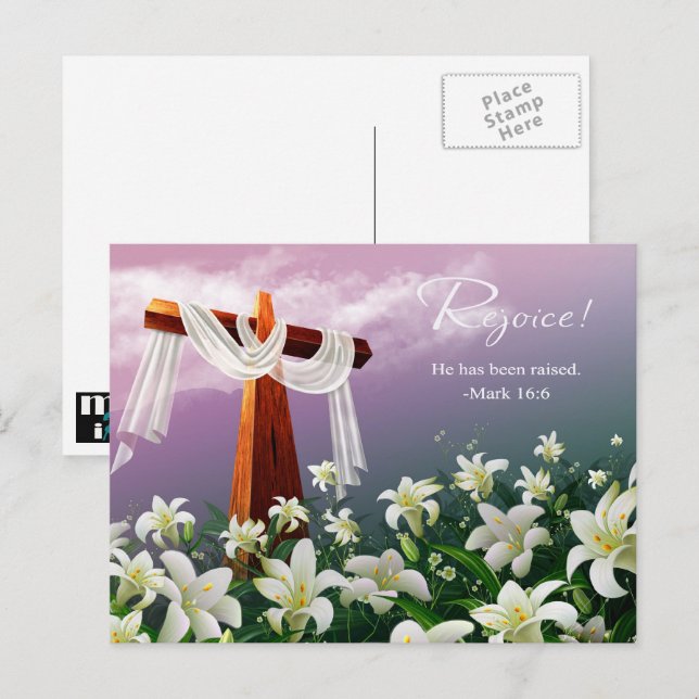 Rejoice. Christian Religious Easter  Holiday Postcard (Front/Back)