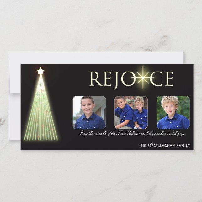 Rejoice - Christmas Photo Card (Front)