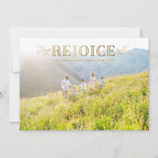 Rejoice Christmas Photo Card