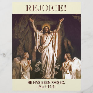 Rejoice. Custom Easter  Church Bulletin