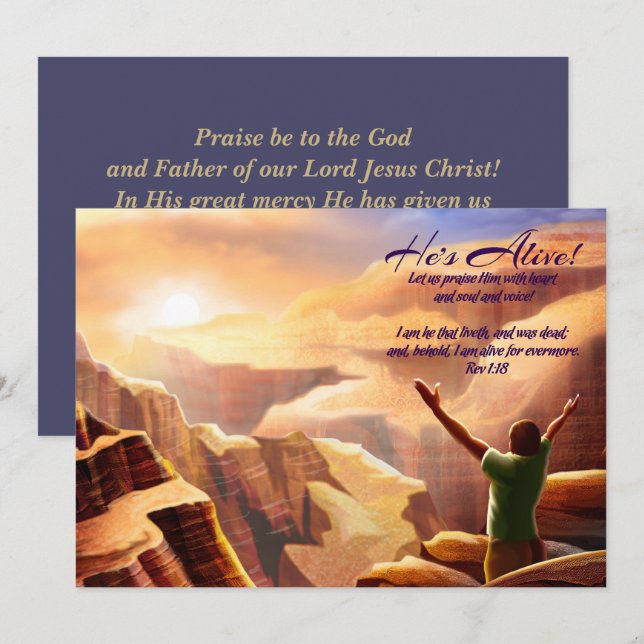 Rejoice. Customisable Easter Cards (Front/Back)
