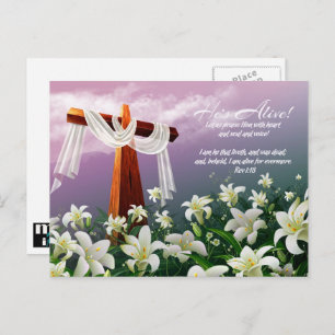 Rejoice. Customisable Easter Postcards