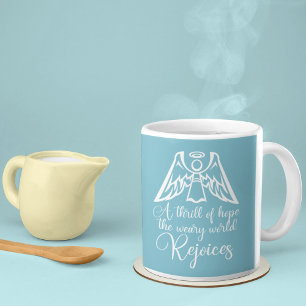 Rejoice Elegant Baby Boy Photo Blue Christmas Coffee Mug