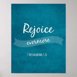Rejoice Evermore Bible Verse Poster