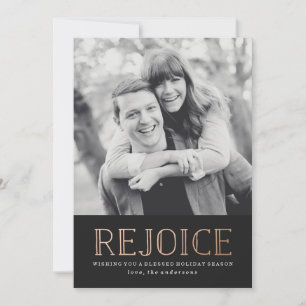 Rejoice   Holiday Photo Card